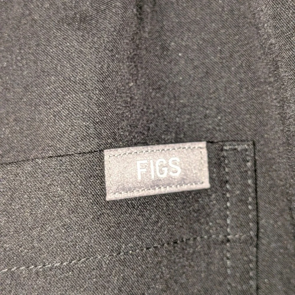 FIGS Technical Collection Black Scrub Pants Mens Large Drawstring Straight Leg